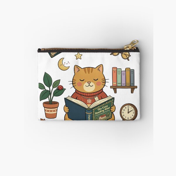 Item preview, Bookworm Cat #17 Cozy Storybook Illustration designed and sold by DIUMERI.
