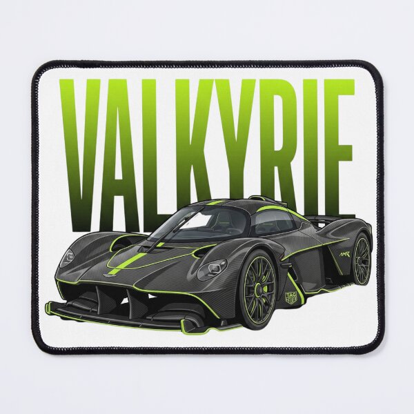 Item preview, Aston Martin Valkyrie Carbon Fibre Lime British Hypercar Vector Art designed and sold by Motorline44.