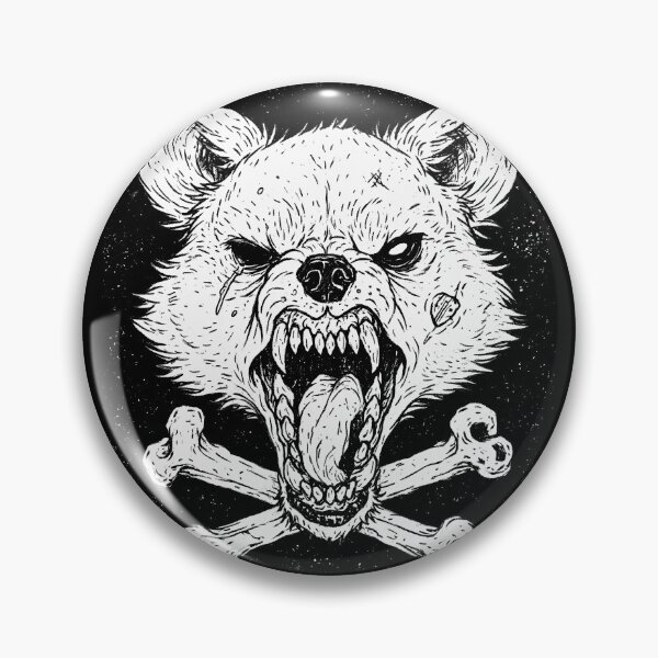 Item preview, Snarling Wolf Crossbones designed and sold by folskullyz.