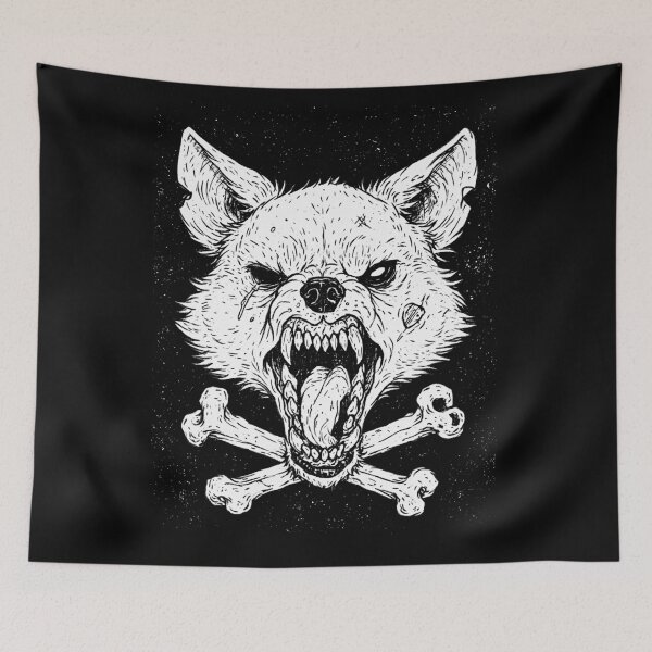 Item preview, Snarling Wolf Crossbones designed and sold by folskullyz.