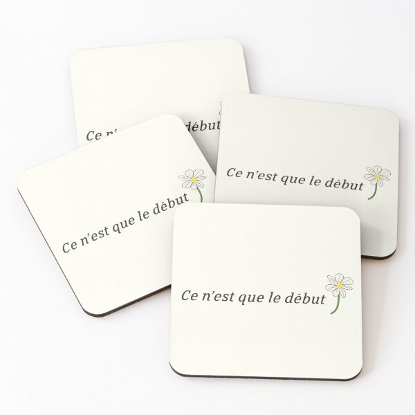Item preview, Ce N'est Que Le Debut | French Quote Minimalist Daisy Flower designed and sold by JustAsmahDesign.