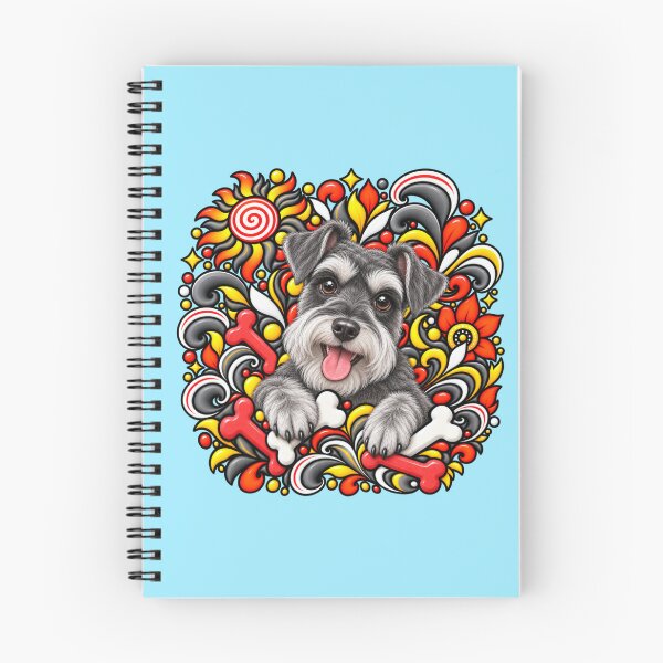 Item preview, Schnauzer Floral Art - Bones & Swirls Decor designed and sold by PixelsPaws.