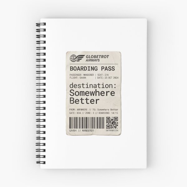 Item preview, Boarding Pass to Somewhere Better designed and sold by HoshiiCreations.