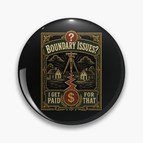 Item preview, Boundary Issues I Get Paid For That Vintage Land Surveyor Gift designed and sold by DreamLayerStudio.