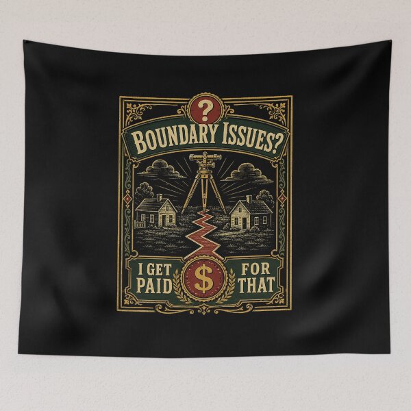 Item preview, Boundary Issues I Get Paid For That Vintage Land Surveyor Gift designed and sold by DreamLayerStudio.