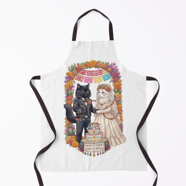 Item preview, Mexican Wedding Cats - Colorful Mariachi Fiesta Feline Couple designed and sold by PetalsPaws.