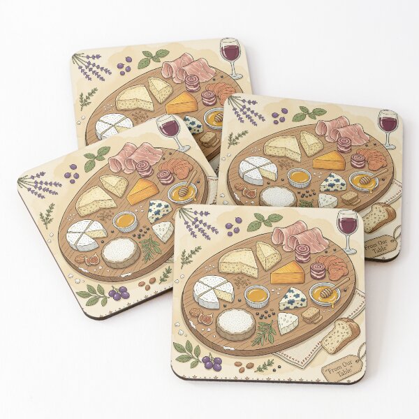 Item preview, Cheese & Charcuterie Cozy Storybook Art Print designed and sold by DIUMERI.