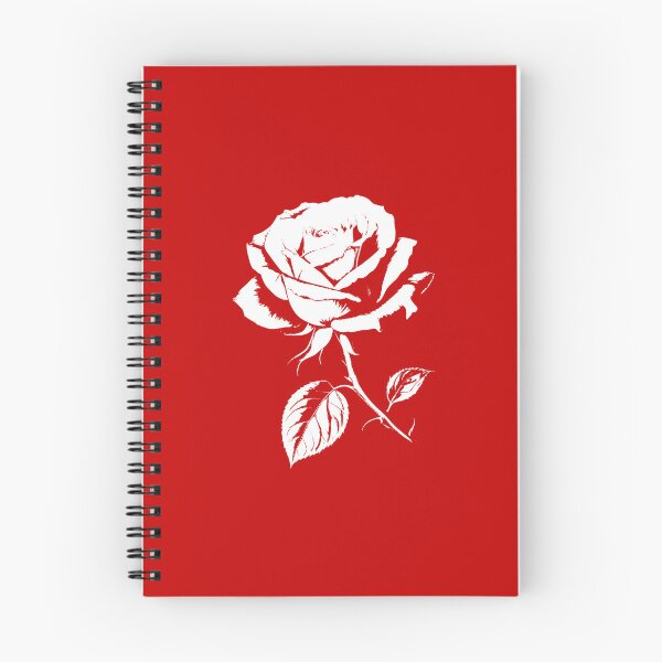 Item preview, Rose White on Black Vintage Urban Cool Design 2  on Red Shapes Mania designed and sold by Shapes-Mania.