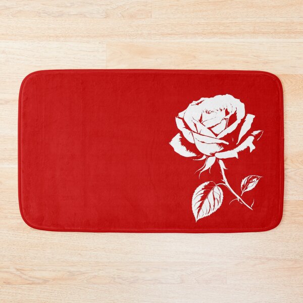 Item preview, Rose White on Black Vintage Urban Cool Design 2  on Red Shapes Mania designed and sold by Shapes-Mania.