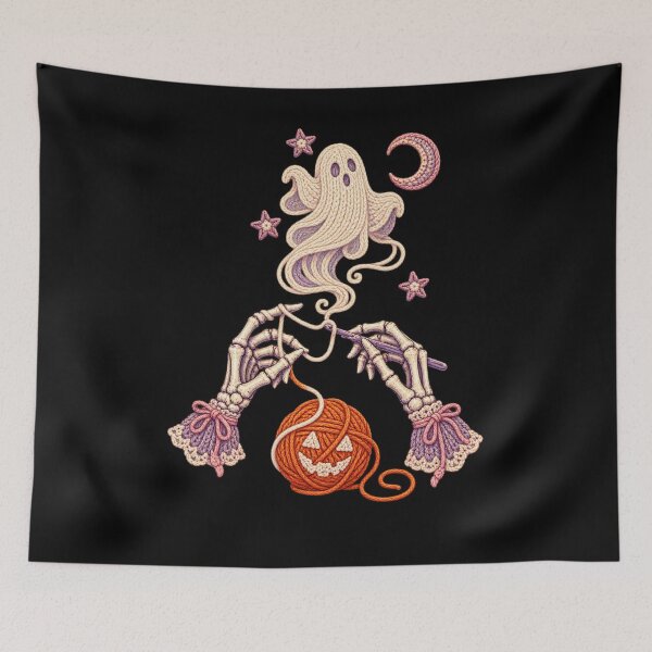 Item preview, Halloween Crochet Skeleton Hands Yarn Ghost designed and sold by Artwork-Station.