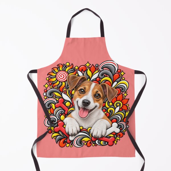 Item preview, Jack Russell Floral Art - Bones & Swirls Decor designed and sold by PixelsPaws.