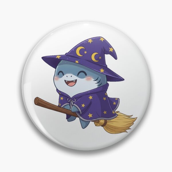 Item preview, Wizard Shark – Cute Kawaii Halloween designed and sold by Nature's Chibis.