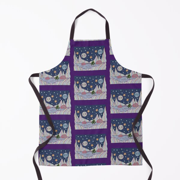 Item preview, Frogman Cryptid Home Planet | Cosmic Folk Art designed and sold by Whimsy Moth .