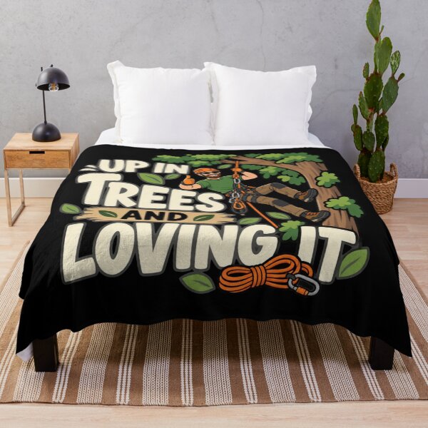 Item preview, Up In Trees And Loving It Funny Arborist Tree Climber Gift designed and sold by DreamLayerStudio.