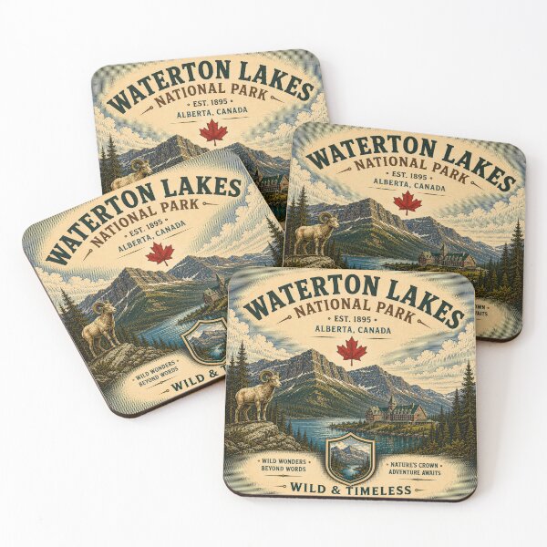 Item preview, Vintage Waterton Lakes National Park Canada designed and sold by T-Motive.
