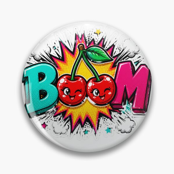 Item preview, Cherry BOOM Pop Art Sticker designed and sold by Pigmentra.