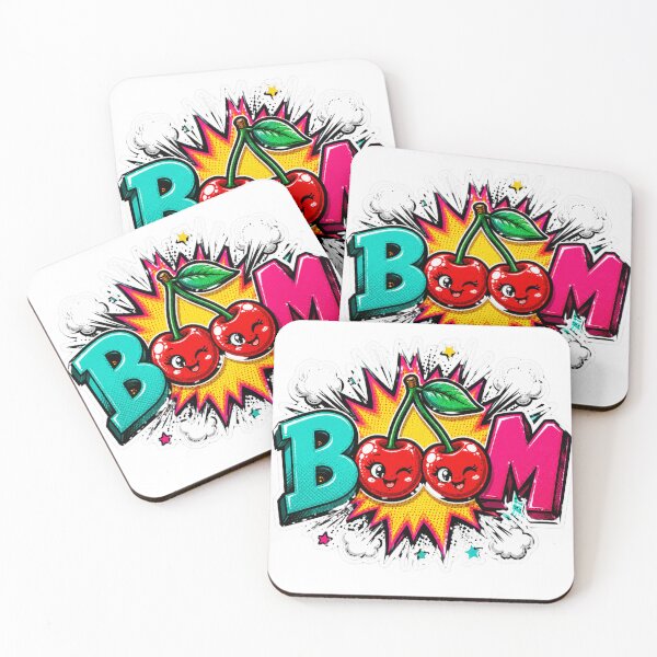 Item preview, Cherry BOOM Pop Art Sticker designed and sold by Pigmentra.