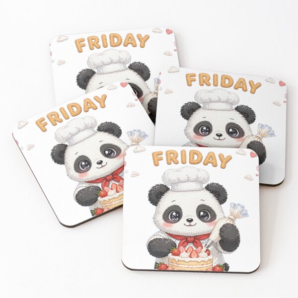 Item preview, Cute Panda Chef Decorating Cake on Friday - Kawaii Baking Art designed and sold by Surviving Monday Club.