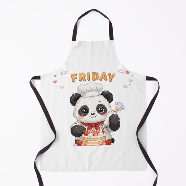 Item preview, Cute Panda Chef Decorating Cake on Friday - Kawaii Baking Art designed and sold by Surviving Monday Club.
