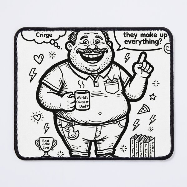 Item preview, Dad Jokes Dad Bod #2 Funny Pencil Sketch designed and sold by DIUMERI.