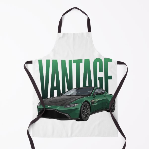 Item preview, Aston Martin Vantage Green Carbon Fibre British Sports Car Vector Art designed and sold by Motorline44.