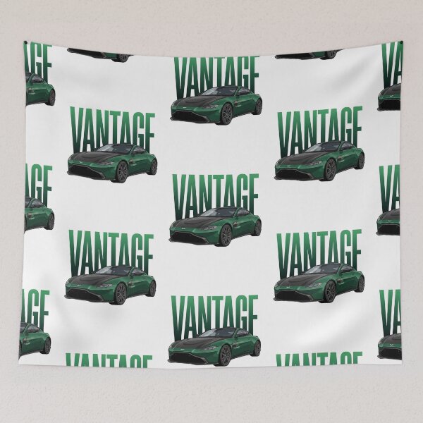 Item preview, Aston Martin Vantage Green Carbon Fibre British Sports Car Vector Art designed and sold by Motorline44.
