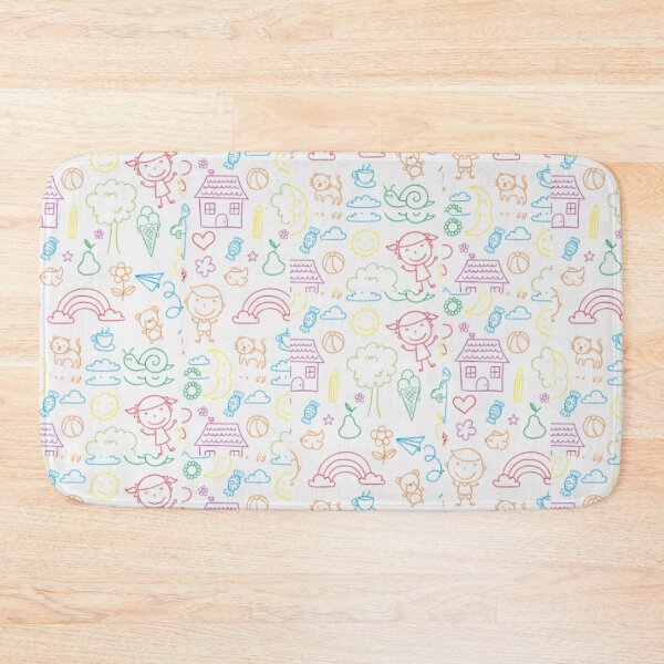 Item preview, Cute Kids Doodle Seamless Pattern – Colorful Playful Childhood Illustration designed and sold by Kruti Collection.