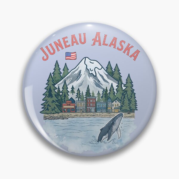 Item preview, Juneau Alaskan Cityscape Humpback Whale designed and sold by HowToCanadian.