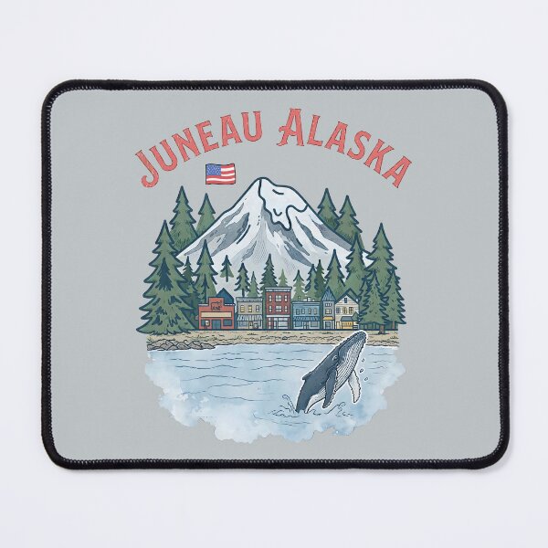 Item preview, Juneau Alaskan Cityscape Humpback Whale designed and sold by HowToCanadian.