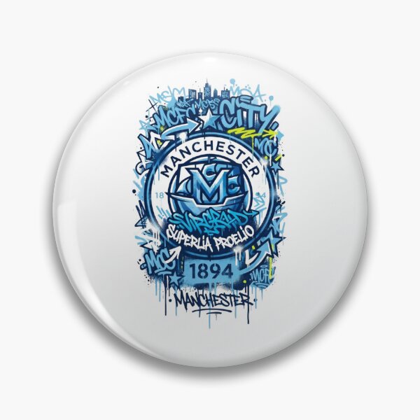 Item preview, Manchester City Graffiti Crest Urban Street Art designed and sold by annaarthk.