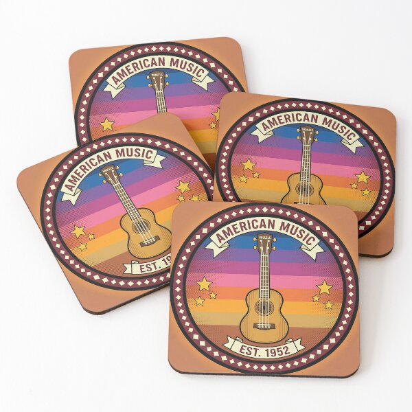 Item preview, Ukulele Sunset Jam Retro Badge designed and sold by DIUMERI.