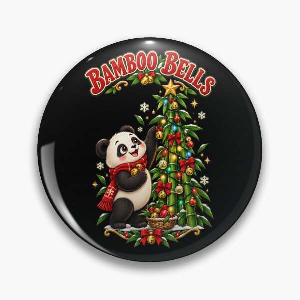 Item preview, Panda’s Bamboo Bell Christmas designed and sold by Side Quest Co..