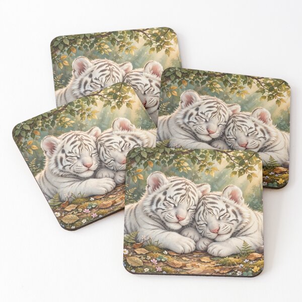 Item preview, Peaceful Dreams — Two White Tiger Cubs designed and sold by TreatLLC.