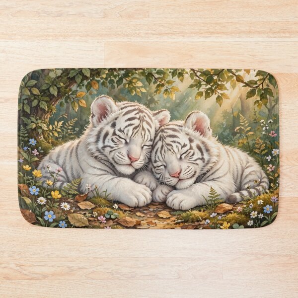 Item preview, Peaceful Dreams — Two White Tiger Cubs designed and sold by TreatLLC.