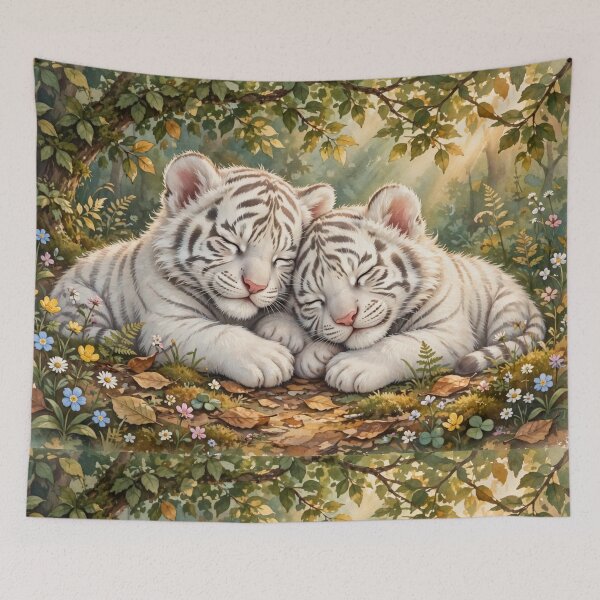 Item preview, Peaceful Dreams — Two White Tiger Cubs designed and sold by TreatLLC.