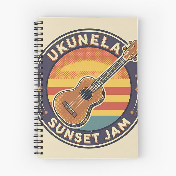 Item preview, Ukulele Sunset Jam Retro Badge designed and sold by DIUMERI.