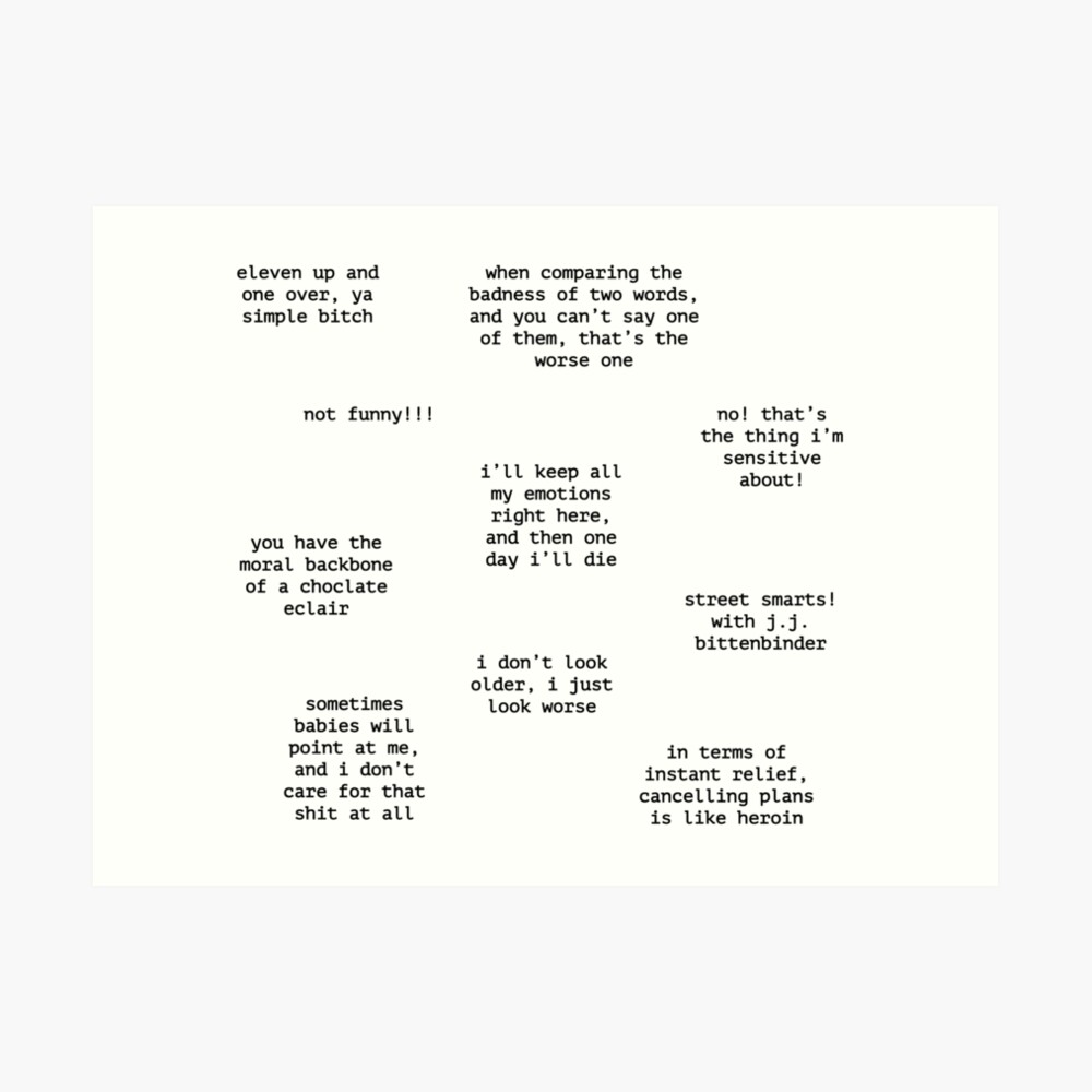 John Mulaney Quotes Art Print