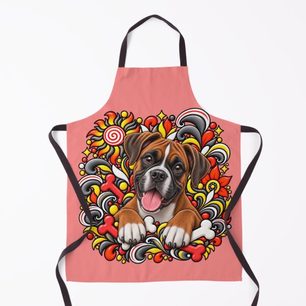 Item preview, Boxer Floral Art - Bones & Swirls Decor designed and sold by PixelsPaws.