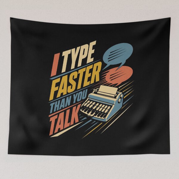 Item preview, I Type Faster Than You Talk Funny Stenographer Gift designed and sold by DreamLayerStudio.