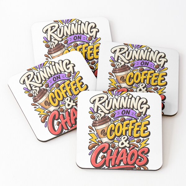 Item preview, Running on Coffee and Chaos Funny Design designed and sold by DarnaWear.