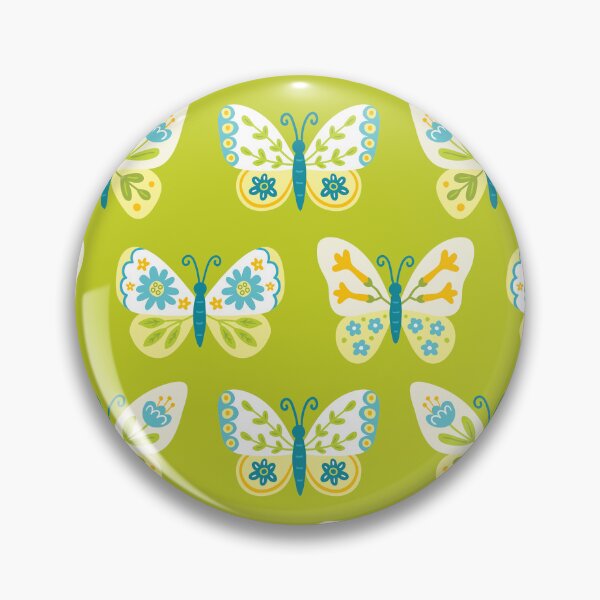 Item preview, Summer Garden Floral Butterflies - Bright Folk Art Pattern for Nature Lovers designed and sold by Mandy Porta LLC.