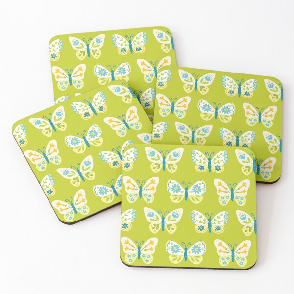 Item preview, Summer Garden Floral Butterflies - Bright Folk Art Pattern for Nature Lovers designed and sold by Mandy Porta LLC.