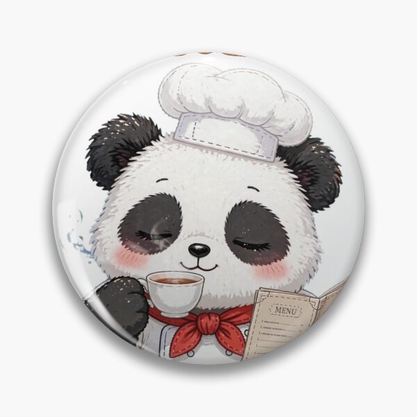 Item preview, Cute Panda Chef Reading Menu on Sunday - Cozy Kawaii Art designed and sold by Surviving Monday Club.