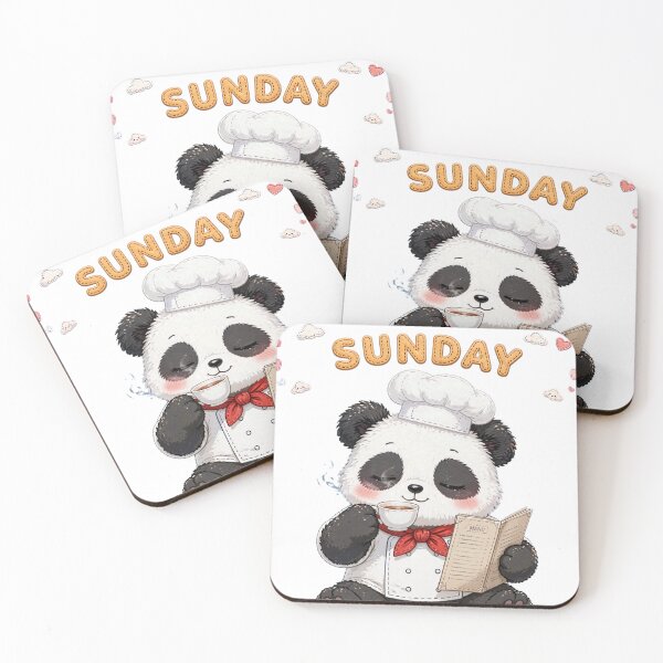 Item preview, Cute Panda Chef Reading Menu on Sunday - Cozy Kawaii Art designed and sold by Surviving Monday Club.