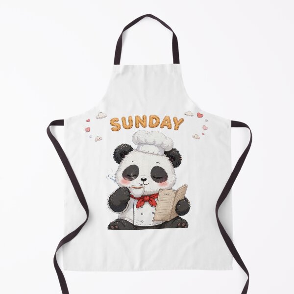 Item preview, Cute Panda Chef Reading Menu on Sunday - Cozy Kawaii Art designed and sold by Surviving Monday Club.