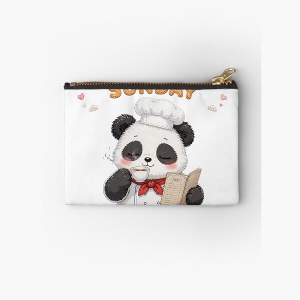 Item preview, Cute Panda Chef Reading Menu on Sunday - Cozy Kawaii Art designed and sold by Surviving Monday Club.