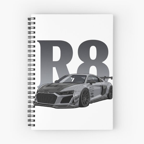 Item preview, Audi R8 V10 Nardo Grey Widebody German Supercar Vector Art designed and sold by Motorline44.