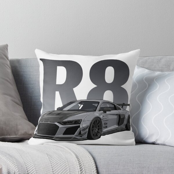 Aperçu de l'œuvre Audi R8 V10 Nardo Grey Widebody, supercar allemande, illustration vectorielle créée et vendue par Motorline44.