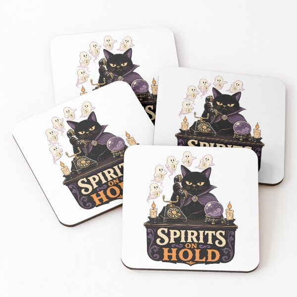 Item preview, Black Cat Spirit Hotline Gothic Ghost Humor designed and sold by Artmares.