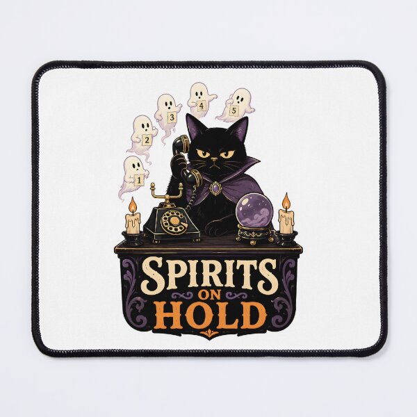 Item preview, Black Cat Spirit Hotline Gothic Ghost Humor designed and sold by Artmares.